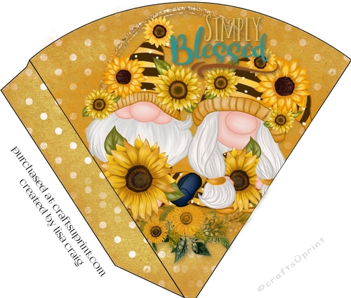 2021-sunflower gnomes candy cone 1