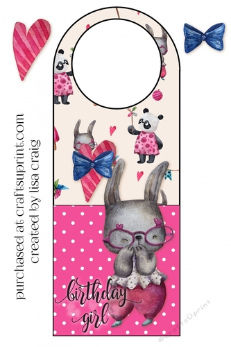 2021-Bunny Birthday Door Hanger