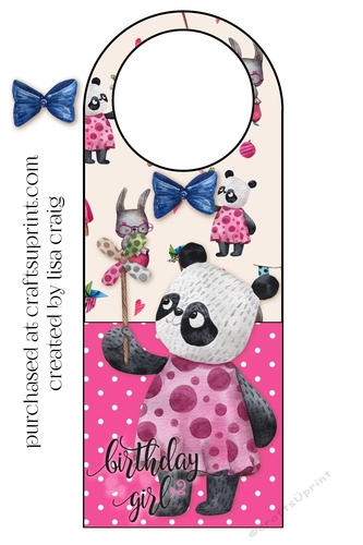 2021-Panda Birthday Door Hanger