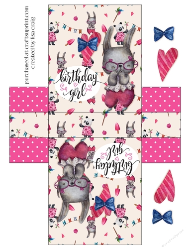 2021- Bunny birthday tent card