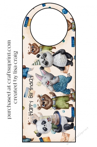 2021- Birthday friends door hanger