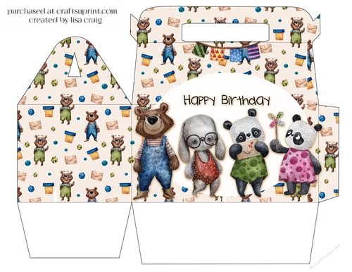 2021- Birthday friends door gable box 1