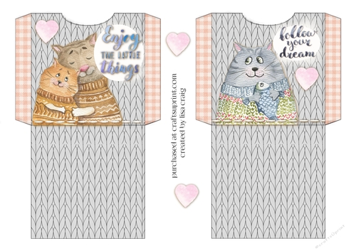 2021- Cozy Cats cookie pockets