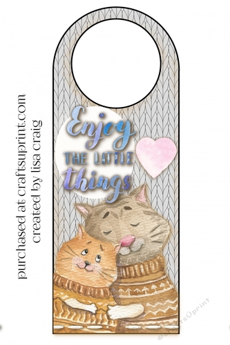2021- Cozy Cats door hanger 1