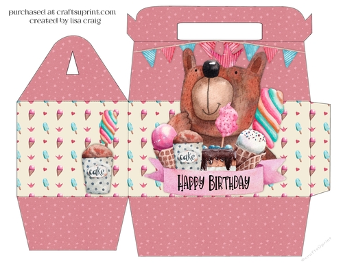 2021-Girl Birthday Bear Gable Box
