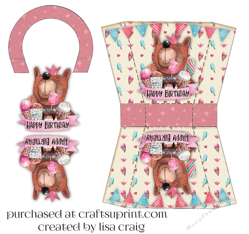 2021-Girl Birthday Bear Purse