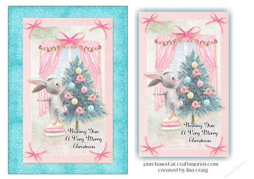 2021-Christmas Bunny Card Front