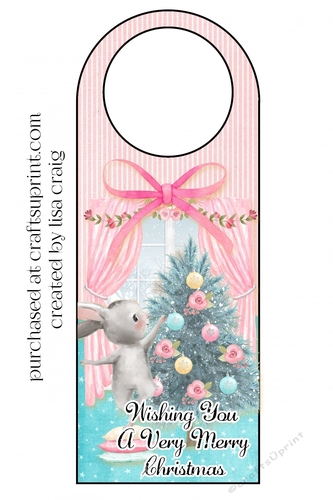2021-Christmas Bunny Door Hanger