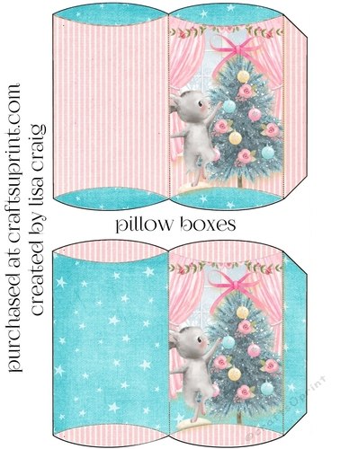 2021-Christmas Bunny Pillow Boxes