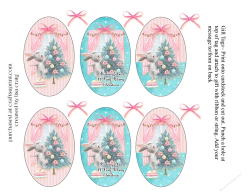 2021-Christmas Bunny Tags