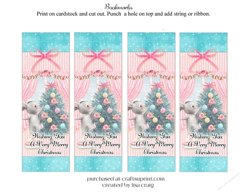 2021-Christmas Bunny Bookmarks