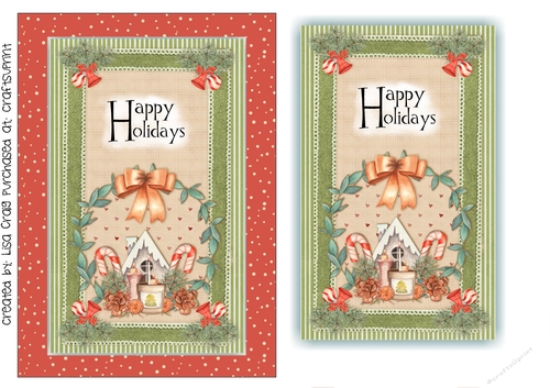 2021-Happy Holidays Wreath Card Front