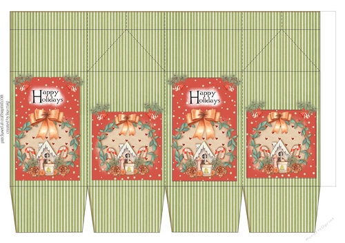 2021-Happy Holidays Wreath Milk Carton 2