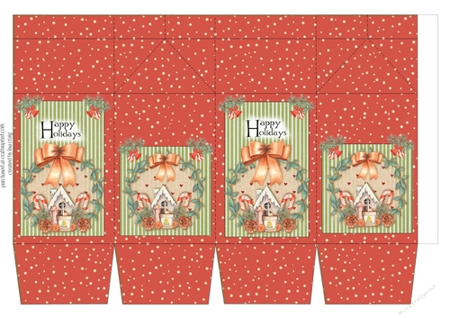 2021-Happy Holidays Wreath Milk Carton 1