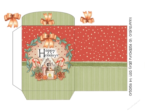 2021-Happy Holidays Wreath Candy/Hot Drink Packet