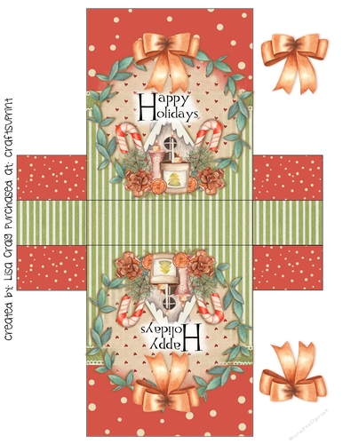 2021-Happy Holidays Wreath Tent Card