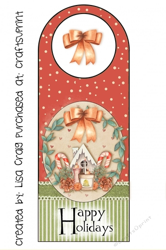 2021-Happy Holidays Wreath Door Hanger
