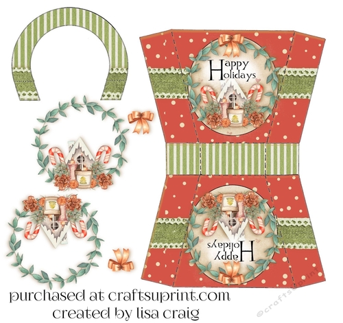 2021-Happy Holidays Wreath Purse