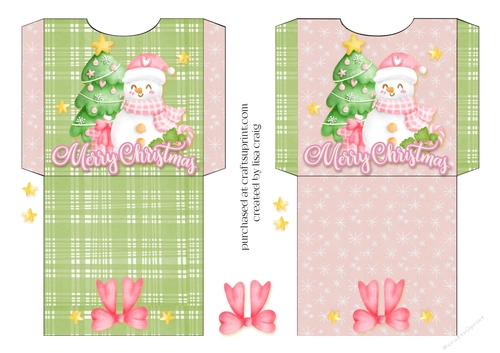 2021-pink snowman cookie pockets