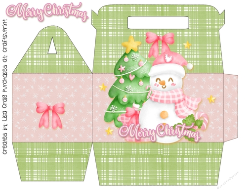 2021-pink snowman gable box