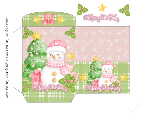 2021-pink snowman hot drink packet