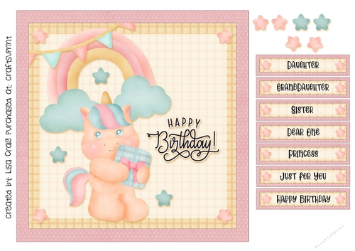 2021-Birthday Girl Unicorn Card