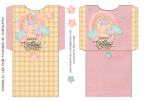 2021-Birthday Girl Unicorn Cookie Pockets