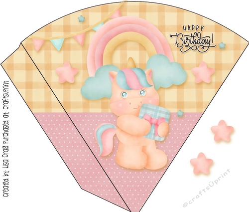 2021-Birthday Girl Unicorn Candy Cone