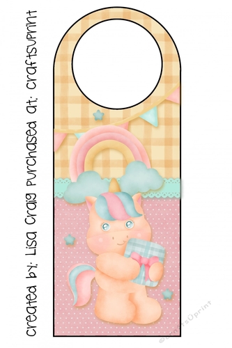 2021-Birthday Girl Unicorn Door Hanger
