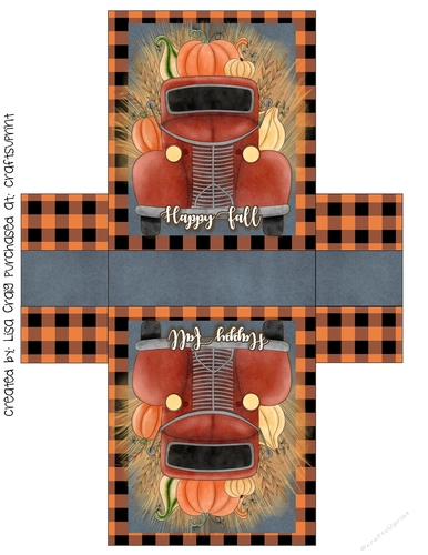 2021-happy fall truck tent card