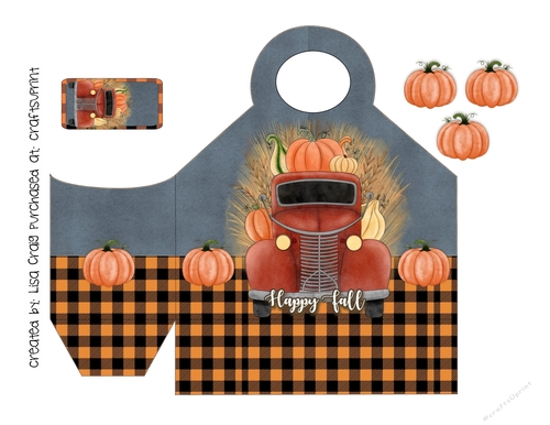 2021-happy fall truck tote