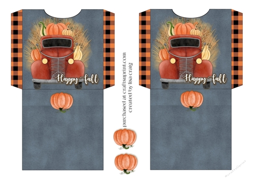 2021-happy fall truck cookie pockets
