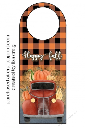 2021-happy fall truck door hanger