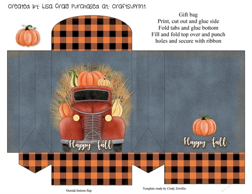 2021-happy fall truck gift bag