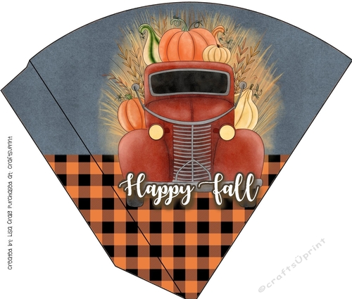 2021-happy fall truck candy cone