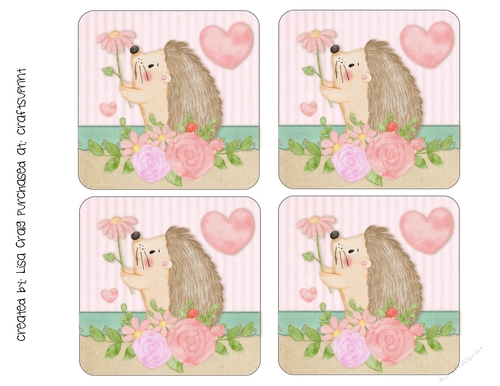 2021-Hedge Hog Love Coasters