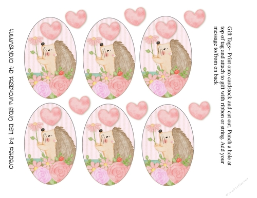 2021-Hedge Hog Love Tags