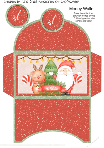 2021-Santa & Reindeer Money Wallet