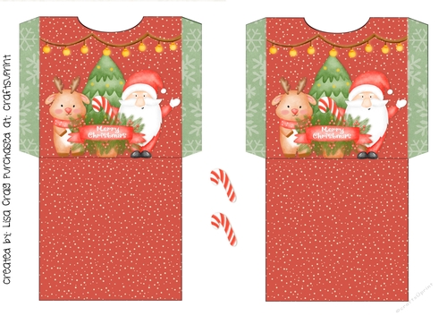 2021-Santa & Reindeer Cookie Pockets