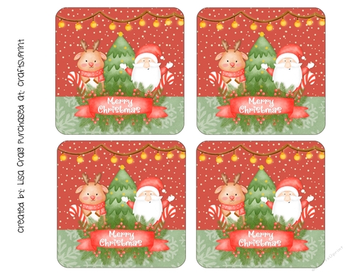 2021-Santa & Reindeer Coasters