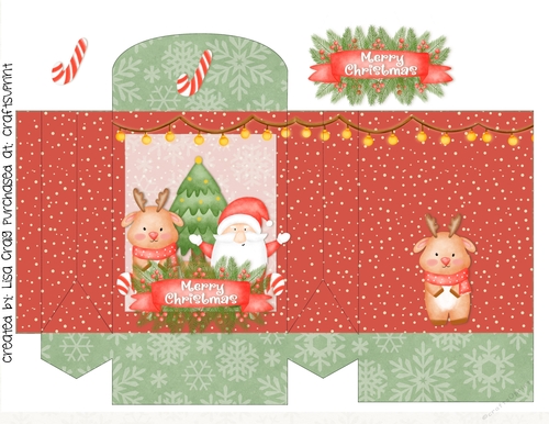 2021-Santa & Reindeer Gift Bag