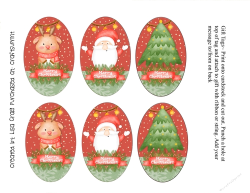2021-Santa & Reindeer Tags