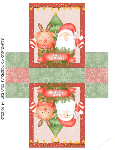 2021-Santa & Reindeer Tent Pocket