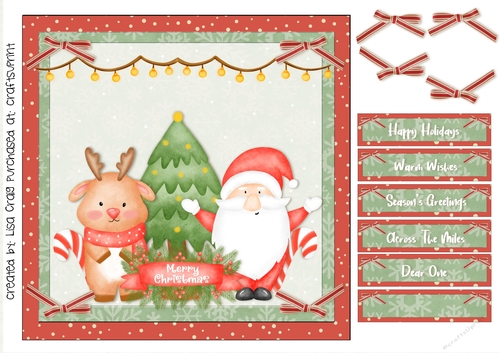 2021-Santa & Reindeer Card