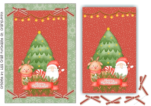 2021-Santa & Reindeer Card Front