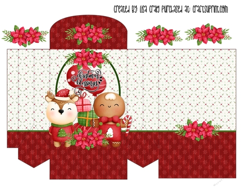 21- reindeer n ginger gift bag