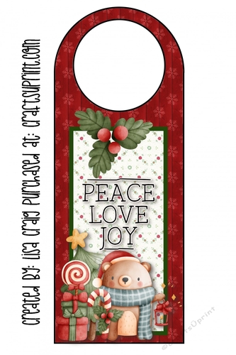 21- Winter Bear Door Hanger