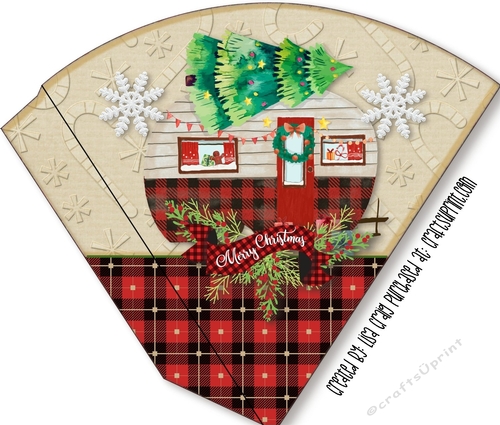 21- Merry Christmas Camper Candy Cone