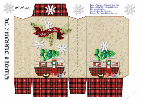 21- Merry Christmas Camper Pinch Bag