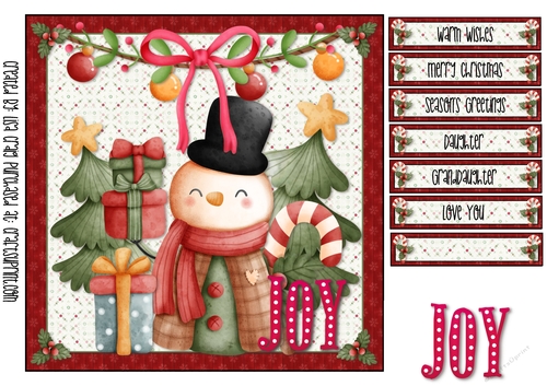 21- Festive Snowman Card